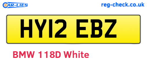 HY12EBZ are the vehicle registration plates.