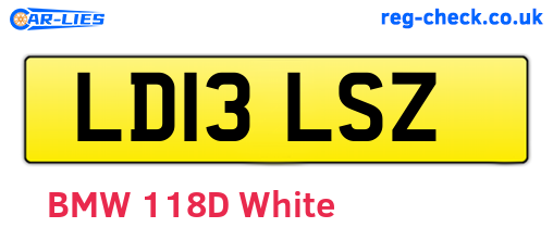 LD13LSZ are the vehicle registration plates.