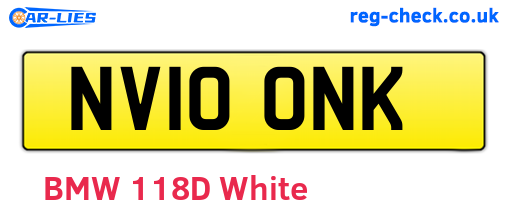 NV10ONK are the vehicle registration plates.