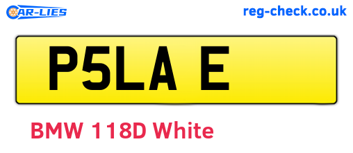 P5LAE are the vehicle registration plates.