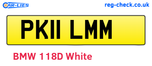 PK11LMM are the vehicle registration plates.