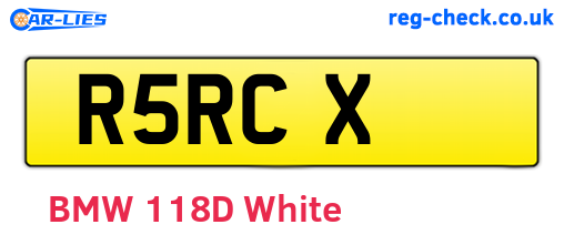 R5RCX are the vehicle registration plates.