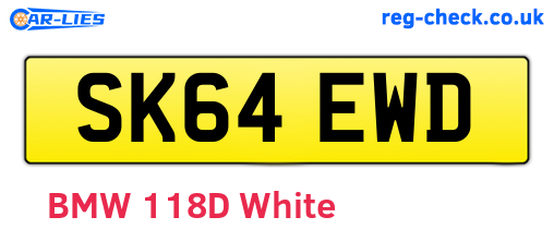 SK64EWD are the vehicle registration plates.