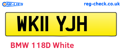 WK11YJH are the vehicle registration plates.