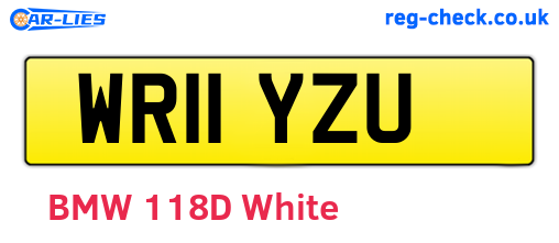 WR11YZU are the vehicle registration plates.