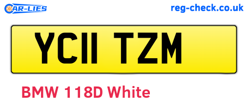 YC11TZM are the vehicle registration plates.