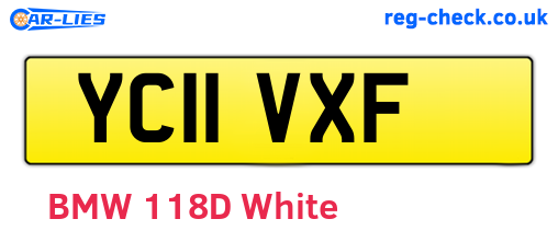 YC11VXF are the vehicle registration plates.