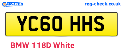 YC60HHS are the vehicle registration plates.