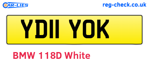 YD11YOK are the vehicle registration plates.