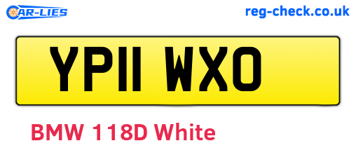 YP11WXO are the vehicle registration plates.