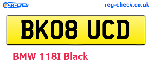 BK08UCD are the vehicle registration plates.