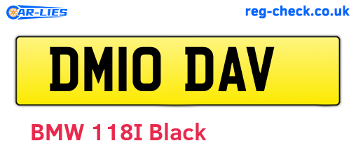 DM10DAV are the vehicle registration plates.