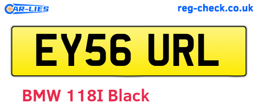 EY56URL are the vehicle registration plates.