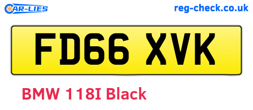 FD66XVK are the vehicle registration plates.