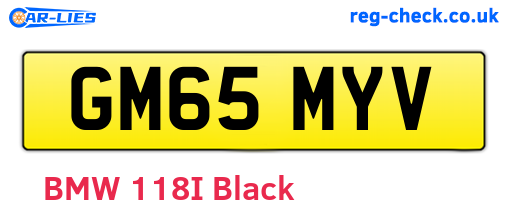 GM65MYV are the vehicle registration plates.