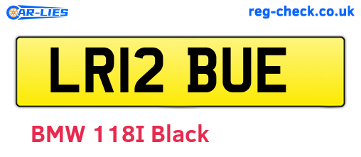 LR12BUE are the vehicle registration plates.
