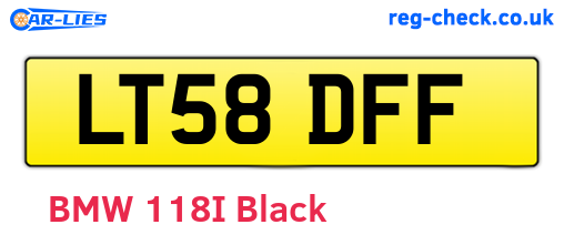 LT58DFF are the vehicle registration plates.