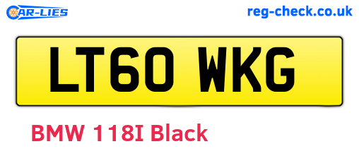 LT60WKG are the vehicle registration plates.