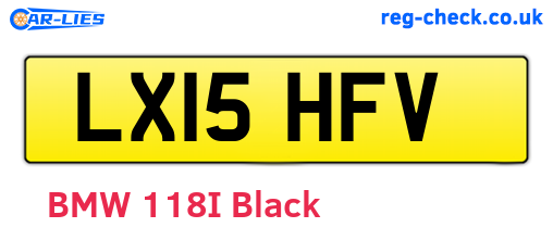 LX15HFV are the vehicle registration plates.