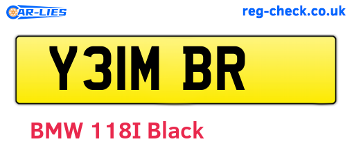 Y31MBR are the vehicle registration plates.