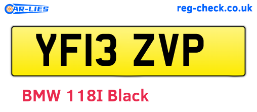 YF13ZVP are the vehicle registration plates.