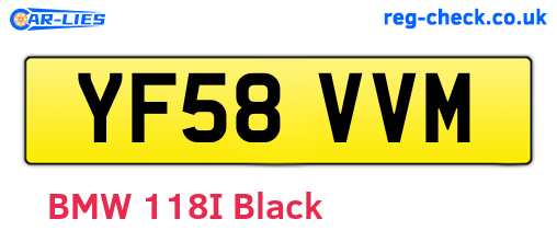 YF58VVM are the vehicle registration plates.