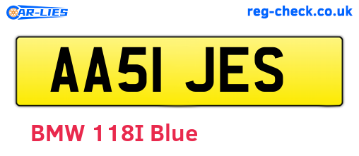 AA51JES are the vehicle registration plates.