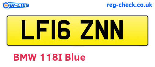 LF16ZNN are the vehicle registration plates.