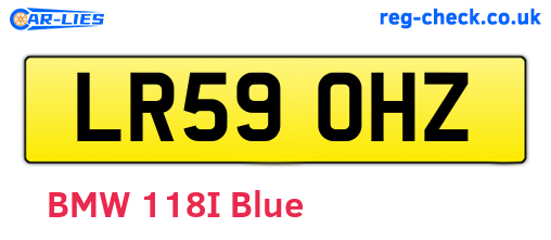 LR59OHZ are the vehicle registration plates.