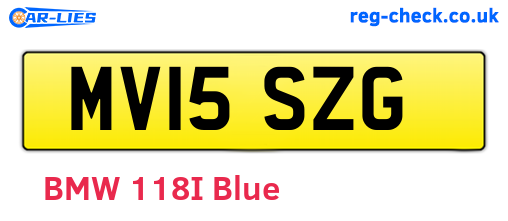 MV15SZG are the vehicle registration plates.