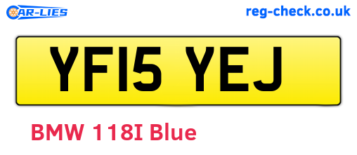 YF15YEJ are the vehicle registration plates.