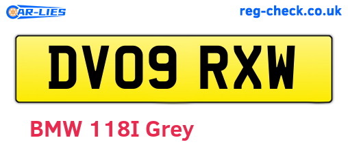 DV09RXW are the vehicle registration plates.
