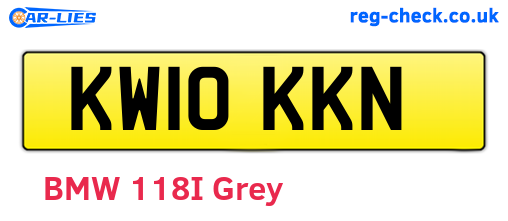 KW10KKN are the vehicle registration plates.