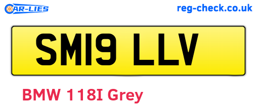 SM19LLV are the vehicle registration plates.