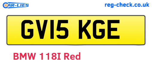 GV15KGE are the vehicle registration plates.