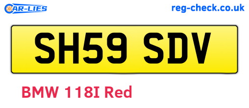 SH59SDV are the vehicle registration plates.