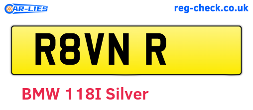 R8VNR are the vehicle registration plates.