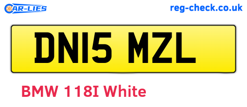 DN15MZL are the vehicle registration plates.