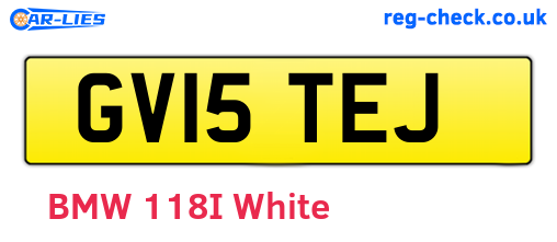 GV15TEJ are the vehicle registration plates.