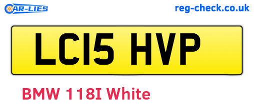 LC15HVP are the vehicle registration plates.