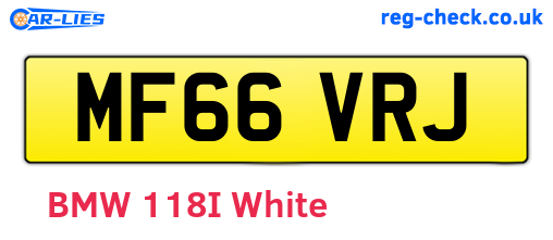MF66VRJ are the vehicle registration plates.