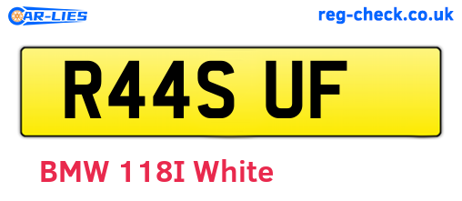 R44SUF are the vehicle registration plates.