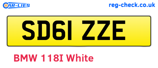 SD61ZZE are the vehicle registration plates.