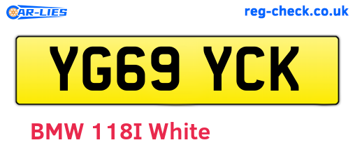 YG69YCK are the vehicle registration plates.