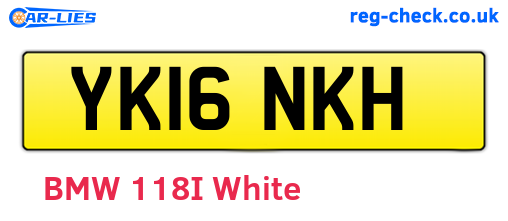 YK16NKH are the vehicle registration plates.
