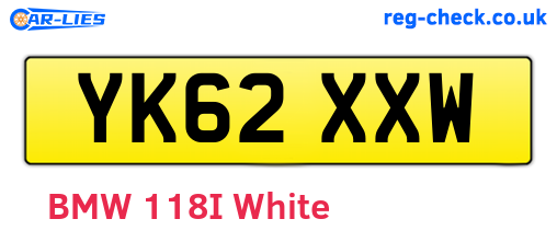 YK62XXW are the vehicle registration plates.