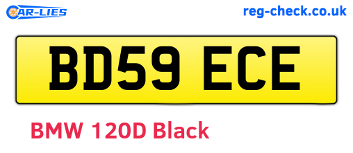 BD59ECE are the vehicle registration plates.