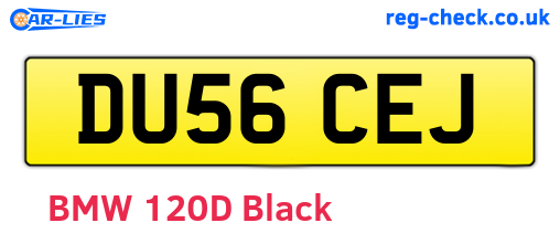 DU56CEJ are the vehicle registration plates.