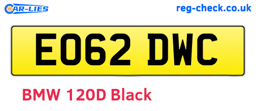 EO62DWC are the vehicle registration plates.