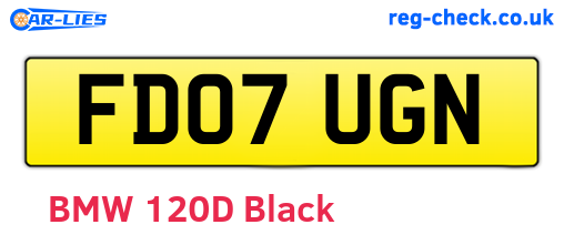 FD07UGN are the vehicle registration plates.